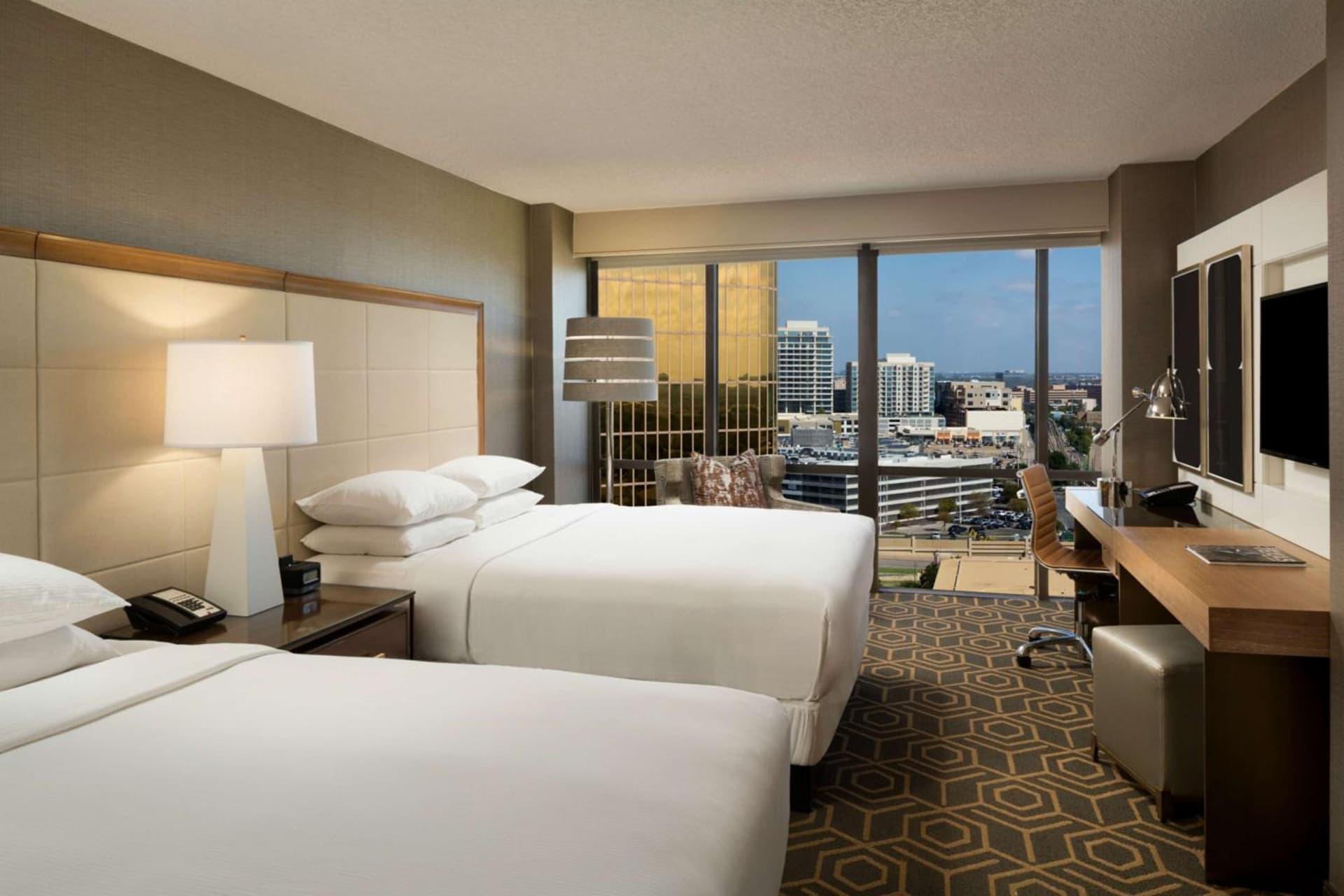 DoubleTree by Hilton Hotel Dallas Campbell Centre guest room in Dallas, Texas